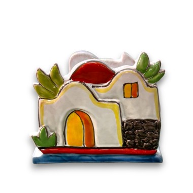 Portatovaglioli Dammusi realizzato a mano ceramiche de simone Portatovaglioli Dammusi realizzato a mano ceramiche de simone